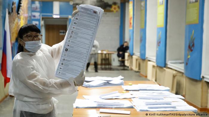 Russland Parlamentswahlen Auszählung Russland Parlamentswahlen Auszählung