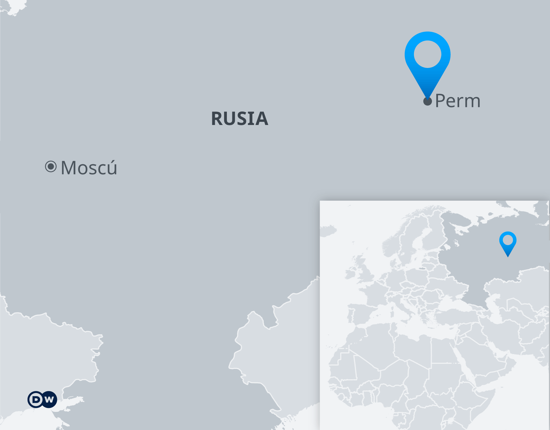 Perm, ciudad cercana a los montes Urales, en Rusia.