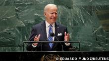 U.S. President Joe Biden speaks during the 76th Session of the U.N. General Assembly in New York City, U.S., September 21, 2021. REUTERS/Eduardo Munoz/Pool
