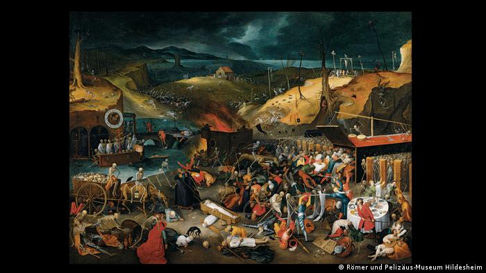 Knochenmänner holen sich ihre Opfer: Pest-Gemälde aus dem 17. Jahrhundert von Pieter Brueghel dem Älteren