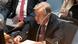 UN Secretary-General Antonio Guterres speaks during a Security Council meeting. UN Secretary-General Antonio Guterres speaks during a Security Council meeting.