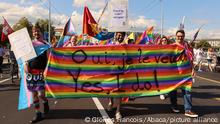 Thousands take part in the March Of The Prides denouncing discrimination linked to sexual orientation, gender and different life choices. Marriage for all, which will be voted on by the Swiss on September 26, was the main theme of the demonstration. Geneva, Switzerland, September 11 2021. Photo by Francois Glories/ABACAPRESS.COM