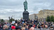 25.09.2021, Kundgebung in Moskau gegen Betrug bei der Parlamentswahl.