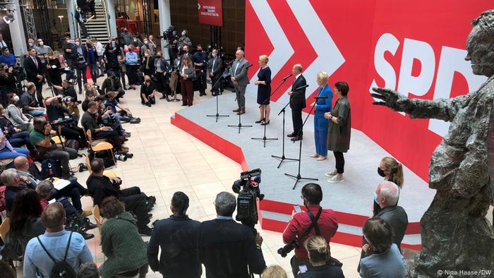 Deutschland Bundestagswahl 2021, SPD feiert die Sieger