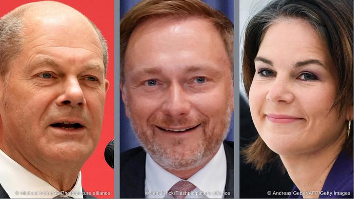 Bildkombo | Scholz - Linder - Baerbock