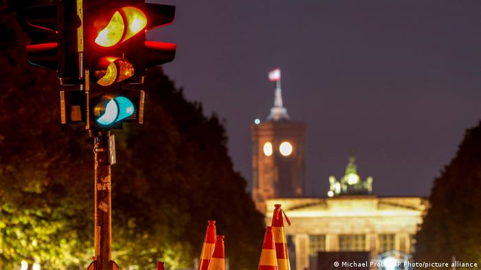 Γερμανία, Βερολίνο, φωτεινός σηματοδότης