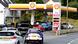 Cars queue up at a petrol and diesel filling station, Begelly, Pembrokeshire, Wales Cars queue up at a petrol and diesel filling station, Begelly, Pembrokeshire, Wales