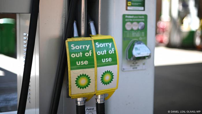 A pump at a petrol station