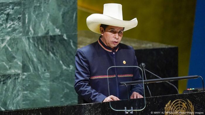 Foto de Pedro Castillo ante la ONU Foto de Pedro Castillo ante la ONU