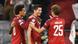 Sané, Lewandowski and Müller celebrate a goal Sané, Lewandowski and Müller celebrate a goal