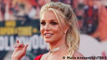 FILE PHOTO: Britney Spears poses at the premiere of Once Upon a Time In Hollywood in Los Angeles, California, U.S., July 22, 2019. REUTERS/Mario Anzuoni/File Photo