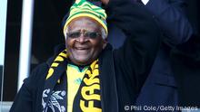 11/06/2010***
JOHANNESBURG, SOUTH AFRICA - JUNE 11: Archbishop Desmond Tutu (L) and Vice President of the United States Joe Biden attend the 2010 FIFA World Cup South Africa Group A match between South Africa and Mexico at Soccer City Stadium on June 11, 2010 in Johannesburg, South Africa. (Photo by Phil Cole/Getty Images)