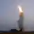 Запуск зенитной ракеты в КНДР