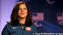 BEVERLY HILLS, CA - MARCH 07: Chief Marketing Officer of the USOC Lisa Baird addresses the media at the USOC Olympic Meida Summit at The Beverly Hilton Hotel on March 7, 2016 in Beverly Hills, California. (Photo by Maxx Wolfson/Getty Images for the USOC)