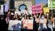 Foto de mujeres que protestan a favor del aborto en la ciudad de Nueva York. Foto de mujeres que protestan a favor del aborto en la ciudad de Nueva York.