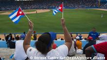 HAVANA, CUBA - MARCH 22: Presidents Barack Obama and Raul Castro watch a baseball game between the Tampa Bay Rays and Cuban national team, at Estadio Latinoamericano Stadium, in Havana, Cuba on March 22, 2016. Enrique Castro Sanchez / Anadolu Agency
