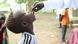 A health worker squeezes an oral cholera vaccine into the open mouth of a boy A health worker squeezes an oral cholera vaccine into the open mouth of a boy