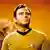El actor William Shatner como el capitán James T. Kirk.