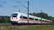 An ICE 4 intercity train is travelling near the city from Hamburg in the direction of Berlin An ICE 4 intercity train is travelling near the city from Hamburg in the direction of Berlin