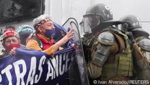 Marcha de protesta mapuche en Santiago de Chile. Imagen del 10 de octubre de 2021