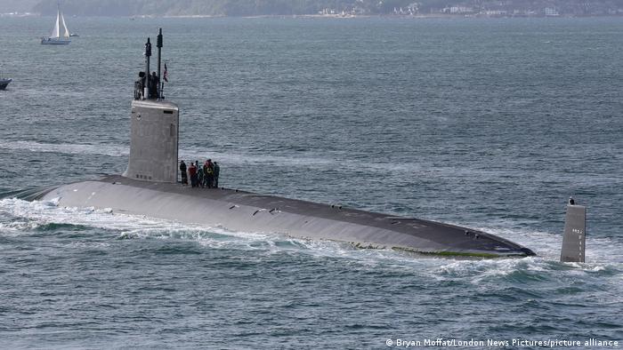 The US nuclear attack submarine USS Virginia leaves Portsmouth, England, for an unknown destination in 2013
