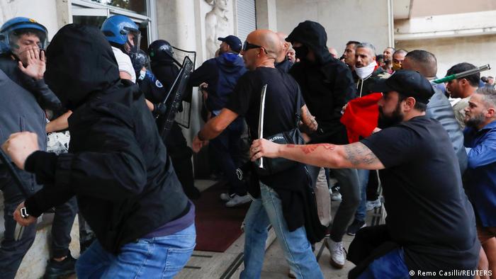 Italien Rom | Protest gegen Green Pass