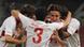 Drei Spieler des VfB Stuttgart feiern das erlösende zweite Tor. (Foto: apn Photo/Daniel Maurer) Drei Spieler des VfB Stuttgart feiern das erlösende zweite Tor. (Foto: apn Photo/Daniel Maurer)