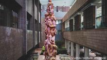 October 11, 2021, Hong Kong, China: A view of the ''Pillar of Shame before its removal..The ''Pillar of Shame'', an artwork by Danish artist Jens GalschiÃ_t, is a tribute to the victims of the Tiananmen massacre that occurred June 4th, 1989 in Beijing, China. Although the sculpture has been at the campus since 1997, the University of Hong Kong (HKU) has demanded that it should be removed before October 14th, 2021. (Credit Image: © CharlÃ_Ne Flores/SOPA Images via ZUMA Press Wire