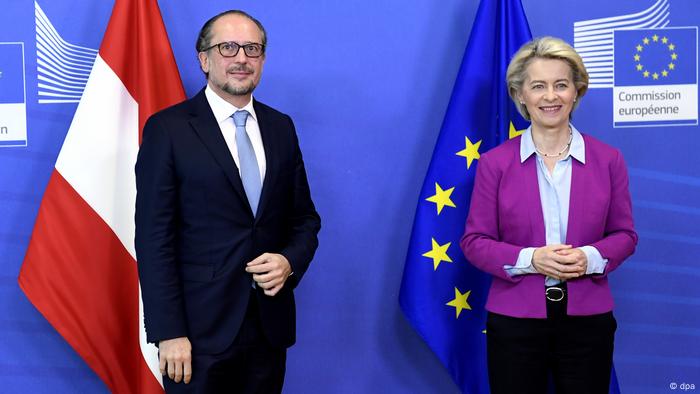 Österreichs Bundeskanzler Alexander Schallenberg und Ursula von der Leyen. Österreichs Bundeskanzler Alexander Schallenberg und Ursula von der Leyen.