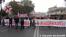 Demonstration in Tiflis für die Freilassung Michail Saakaschwili, Oktober 2021