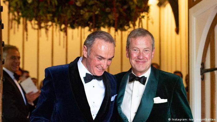 Lord Ivar Mountbatten at his wedding with his husband in 2018