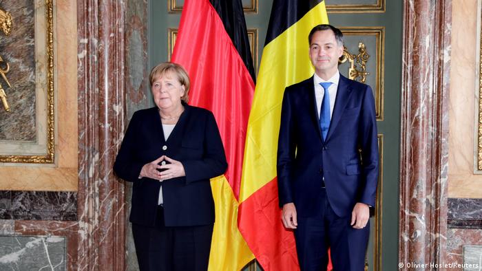Bruessel, Belgien | Merkel und De Croo PK