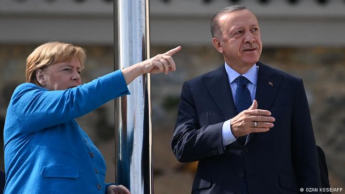 Türkei Istanbul Treffen Präsident Erdogan und Kanzlerin Merkel