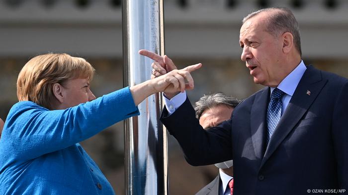 Recep Tayyip Erdogan et Angela Merkel