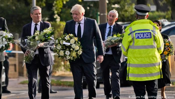 UK Leigh-on-Sea | Premierminister Johnson | Trauer im Mordfall David Amess