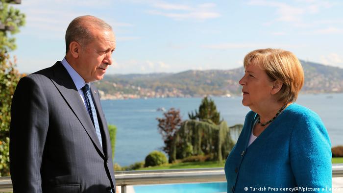 Türkei Istanbul Treffen Präsident Erdogan und Kanzlerin Merkel