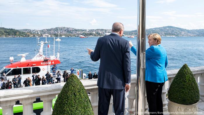 Turquie Istanbul Le président Erdogan et la chancelière Merkel se rencontrent