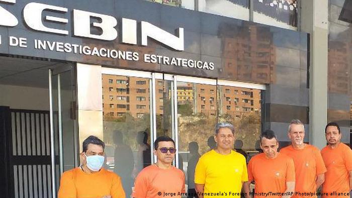 Seis de los ejecutivos de Citgo detenidos en Venezuela en 2020 y acusados de corrupción. Cinco de ellos fueron canjeados el 01.10.2022 por los sobrinos políticos del presidente Maduro. (Foto de archivo)