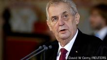 FILE PHOTO: Czech President Milos Zeman attends his inauguration ceremony at Prague Castle in Prague, Czech Republic, March 8, 2018, after being re-elected. REUTERS/David W Cerny/File Photo/File Photo