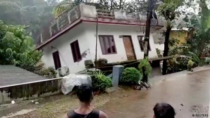 Destrucción en Kottayam, en el sureño estado indio de Kerala