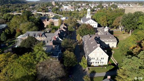 Aerial shot of Bethlehem, Pennsylvania
