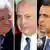 Bildmontage: Abbas, Netanjahu und Obama (Foto: AP, Montage: DW)