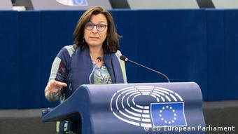 Tilly Metz speaking at the European Parliament