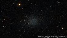 The Sculptor dwarf galaxy is one of our Milky Way’s neighbouring dwarf galaxies. The Milky Way is, like all large galaxies, thought to have formed from smaller galaxies in the early days of the Universe.  These small galaxies should also contain many very old stars, just as the Milky Way does, and a team of astronomers has now shown that this is indeed the case. This image was composed from data from the Digitized Sky Survey 2.