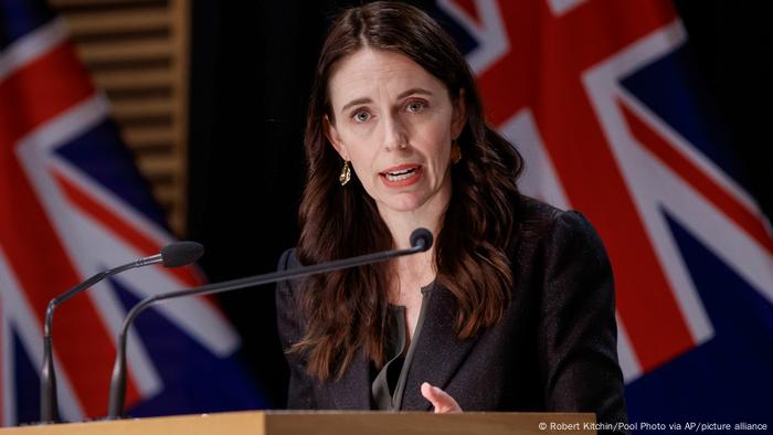 New Zealand Prime Minister Jacinda Ardern speaks during a press conference