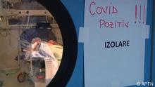 ICU in Romania
Ort: Romania
Schlagwörter: COVID-19, coronavirus, pandemic, vaccination, immunization, Romania
Sendedatum: 22.10.2021
Rechte: APTN (Digital: no restrictions, for Reuters customers only. Story ID: 4349718)
Bildbeschreibung: door ICU in Romania warning of COVID-19 