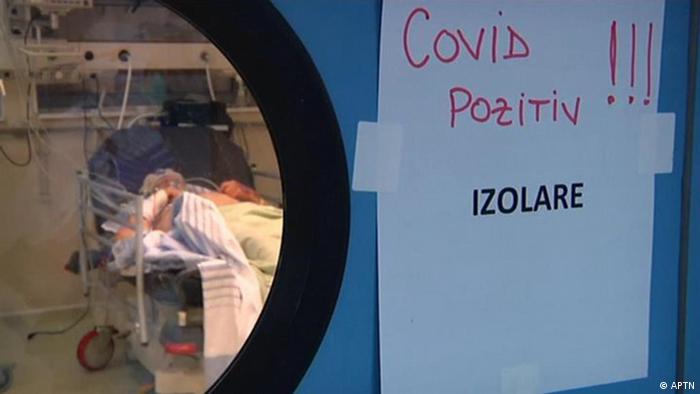 Rumänien Coronavirus - eine Intensivstation in einem rumänischen Krankenhaus