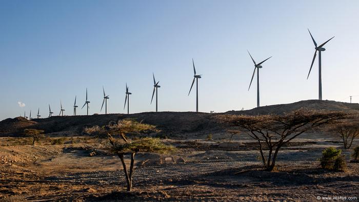 Un parc éolien au lac Turkana, Kenya