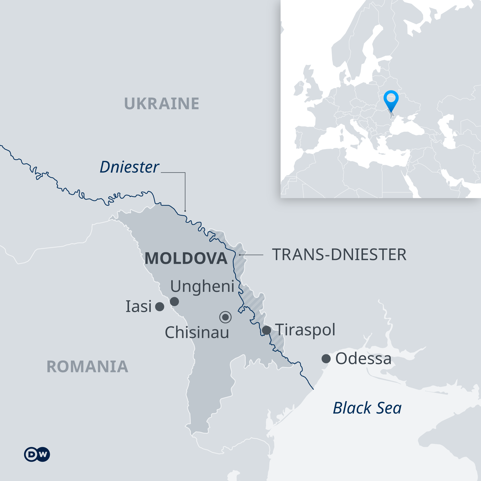  Приднестровието се откъсна от Молдова след къс боен спор през 1992 година 