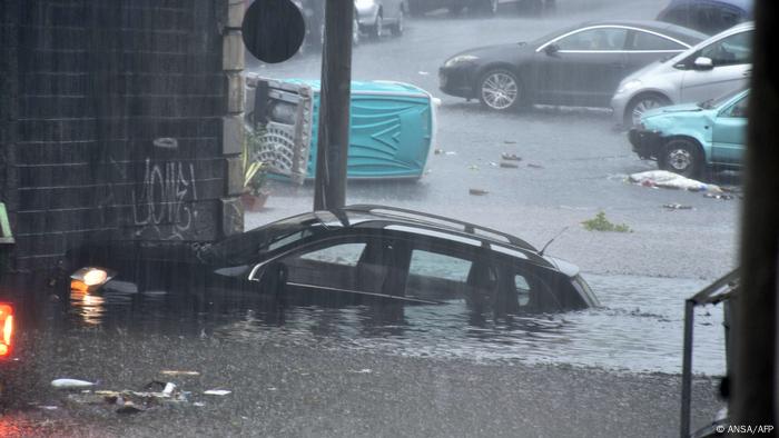 Inundaciones en Catania.
